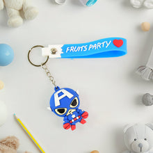 Cute Cartoon Silicone 3D Key Chain with Metal Hook & Strap (Pack of 1)