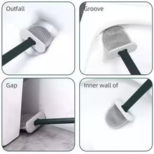 Portable Silicone Toilet Brush – Wall-Mounted, Anti-Drip Cleaner with Non-Slip Handle