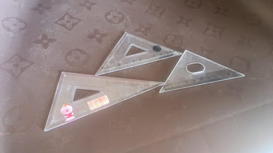 Transparent Plastic Set Square Ruler Kit (3 Pc)