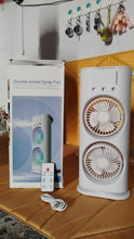 Electric Fan Desktop Double-Head Powerful Air Cooler (1 Pc / With Remote)